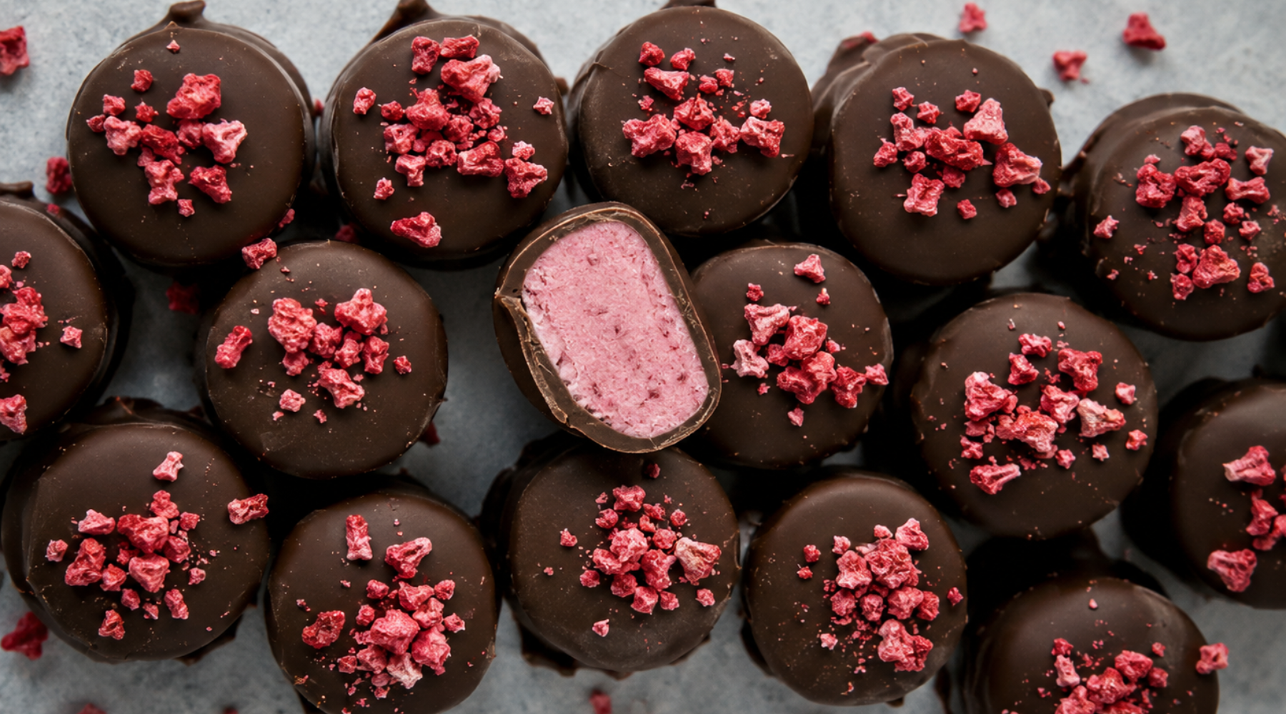 Frozen Strawberry Protein Bites